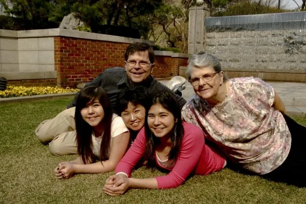 Mary's last visit to Korea with Bill, Jakyung, Sarah and Anna