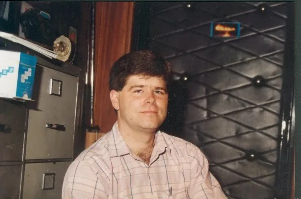 Bill in translation room at Youngnak Church Seoul 1990